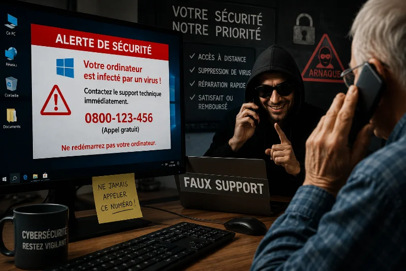 illustration d'un cas d'attaque par scam